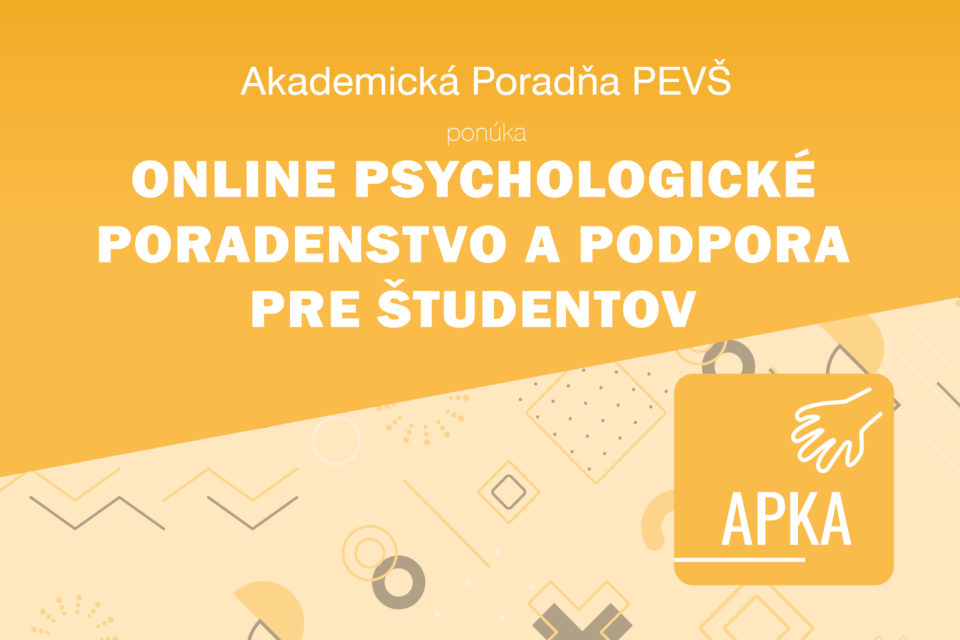ONLINE PORADENSTVO PRE ŠTUDENTOV! ONLINE PSYCHOLOGICAL COUNSELING FOR FOREIGN STUDENTS!