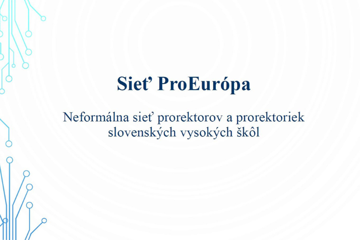 Prorektor PEVŠ prof. Hajduk sa stal členom ProEuropa v Bruseli – neformálnej siete prorektorov slovenských vysokých škôl