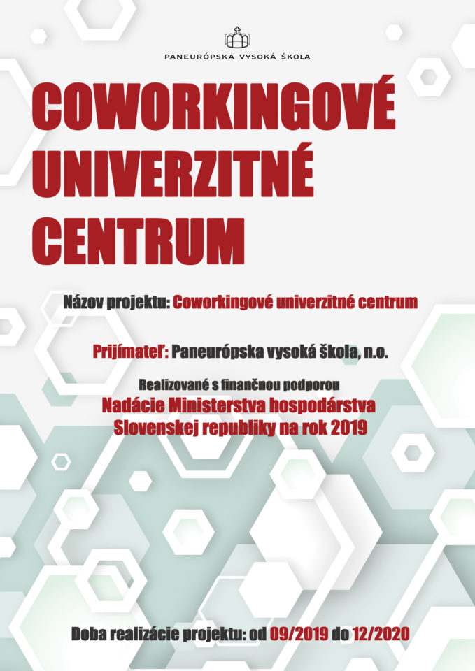 Plagát: Coworkingové unvierzitné centrum