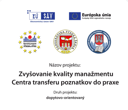 Zvyšovanie kvality manažmentu Centra transferu poznatkov do praxe